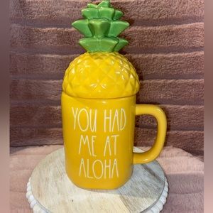 Rae Dunn you had me at aloha mug with topper